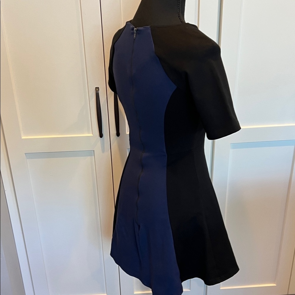 Topshop Black and Blue Mini Dress 2 - Picture 5 of 8